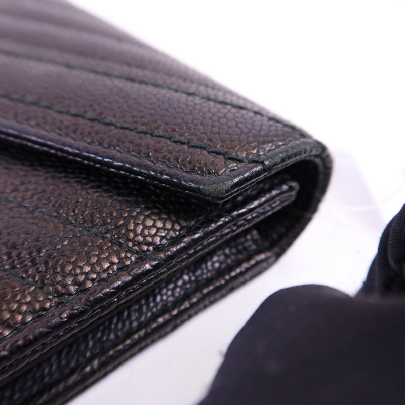 CHANEL 牛皮皮革Long Wallet銀扣長錢包-18