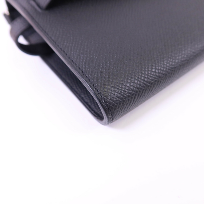 HERMES Epsom皮革Kelly To Go銀扣肩背袋Noir-12