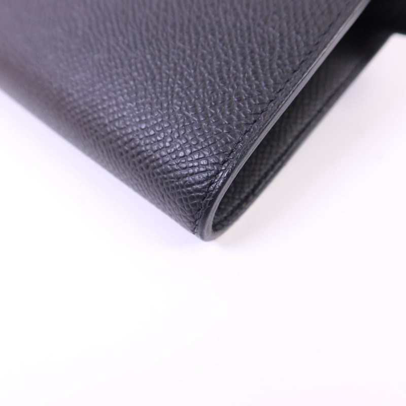 HERMES Epsom皮革Kelly To Go銀扣肩背袋Noir-13