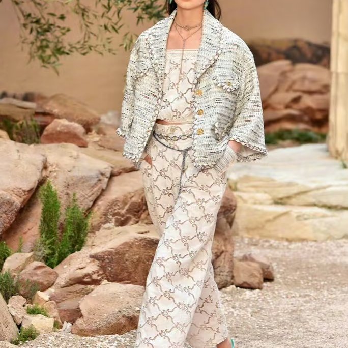 ❤️CHANEL 埃及係列 Runway款 秀款 手工編織外套-1