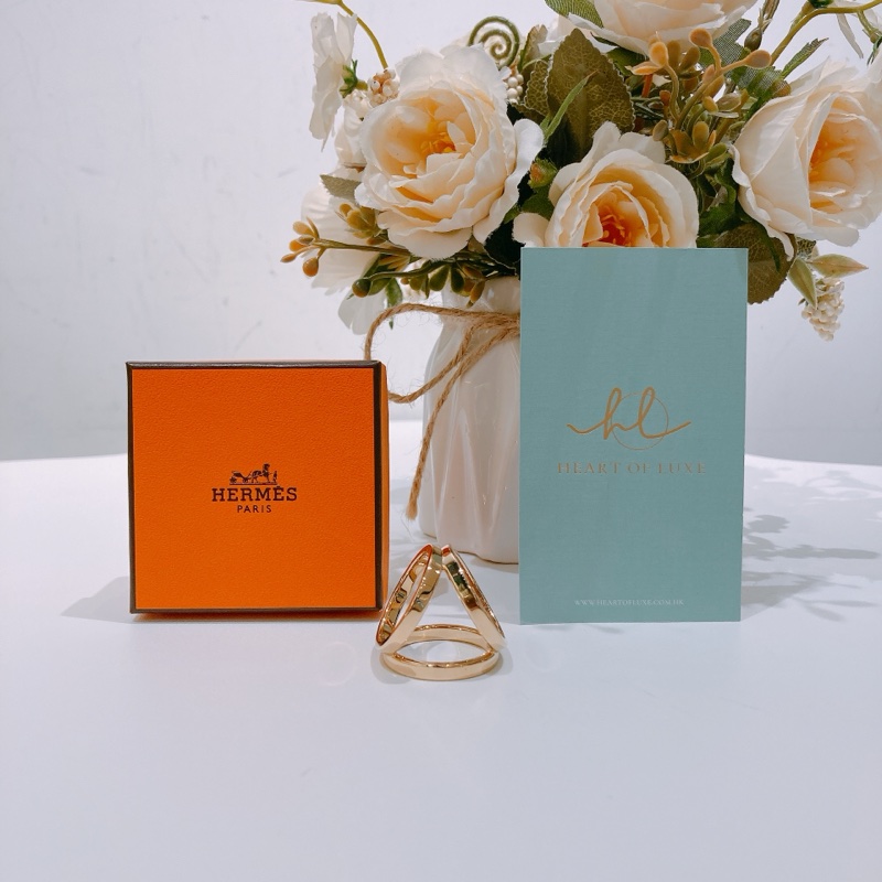 TW4650 HERMES 愛馬仕三角圓形小絲巾扣TRIO SCARF 90 RING-0