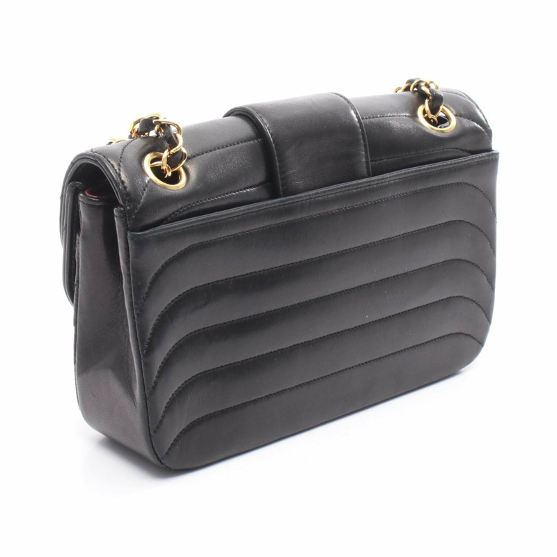 香奈兒 Mademoiselle 女士單肩包，羊皮材質，黑色-1