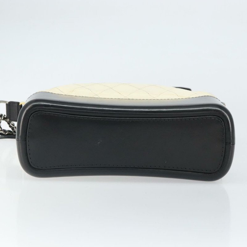 【日本直送】香奈兒 (CHANEL) 鏈 Gabriel de Chanel 單肩包 小牛皮 白色 金色 CC 標誌 Auth 161659-4