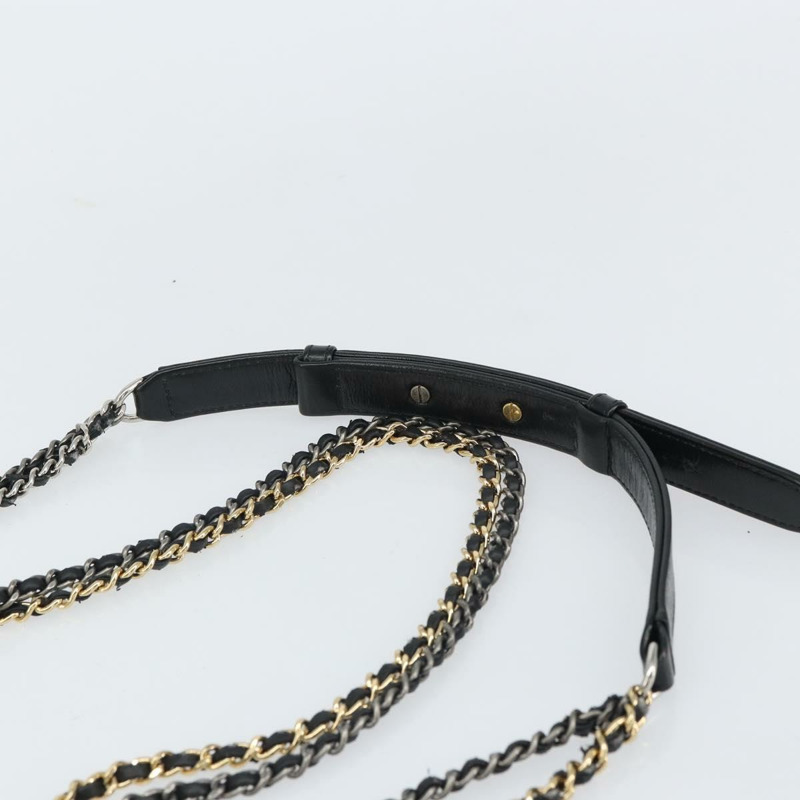 【日本直送】香奈兒 (CHANEL) 鏈 Gabriel de Chanel 單肩包 小牛皮 白色 金色 CC 標誌 Auth 161659-7