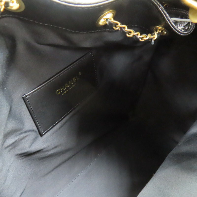 黑色 荔枝紋 牛皮 25包 中號 手提包 AS5311【CHANEL 香奈兒】 AS5311-4