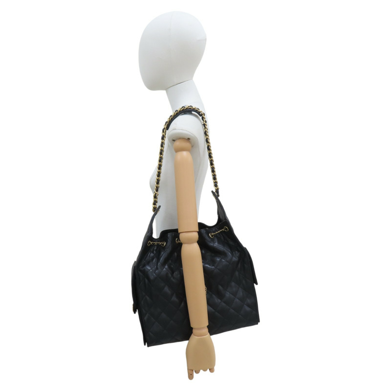 黑色 荔枝紋 牛皮 25包 中號 手提包 AS5311【CHANEL 香奈兒】 AS5311-13