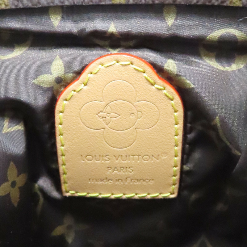 白色毛絨 棕色原花帆布 Viv-ified 後背包 兩用包【LOUIS VUITTON LV 路易威登】 M26246-6