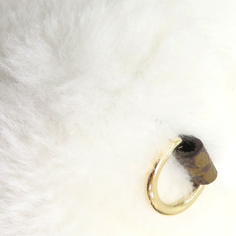 白色毛絨 棕色原花帆布 Viv-ified 後背包 兩用包【LOUIS VUITTON LV 路易威登】 M26246-12