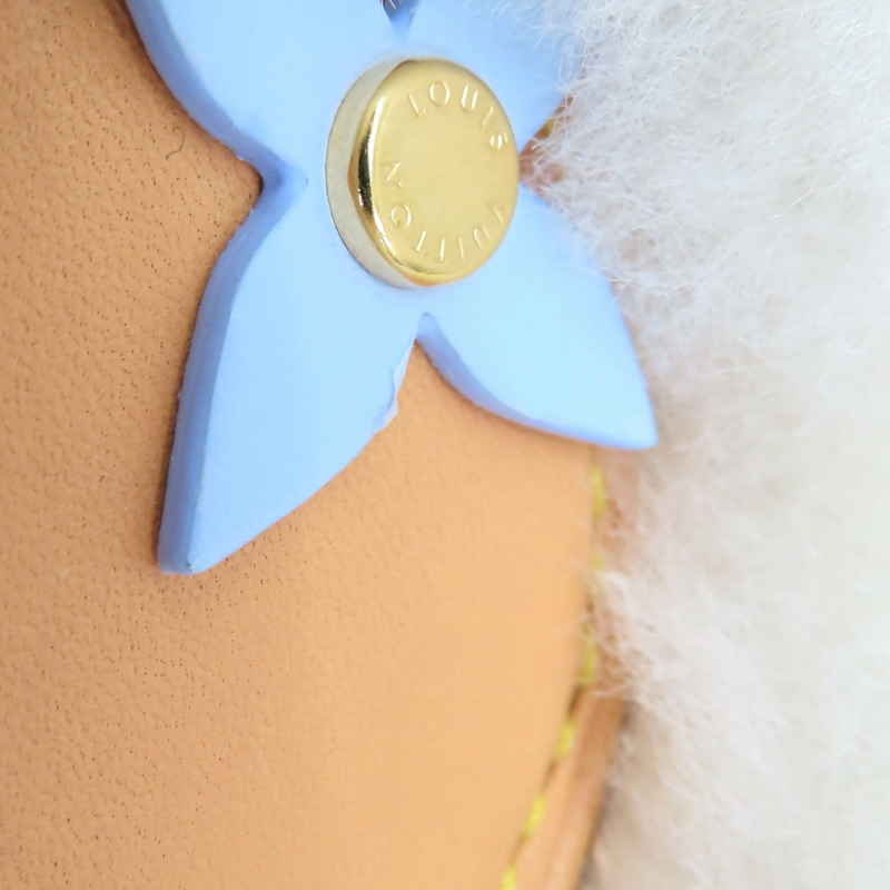 白色毛絨 棕色原花帆布 Viv-ified 後背包 兩用包【LOUIS VUITTON LV 路易威登】 M26246-13