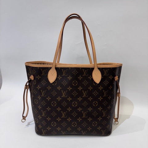 LV Neverfull MM老花手提肩背托特包 晶片款 近全新