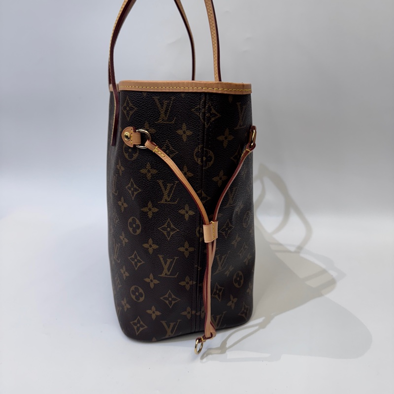 LV Neverfull MM老花手提肩背托特包 晶片款 近全新-3