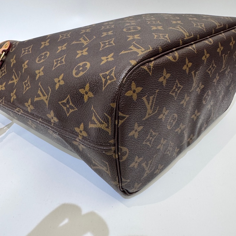 LV Neverfull MM老花手提肩背托特包 晶片款 近全新-6