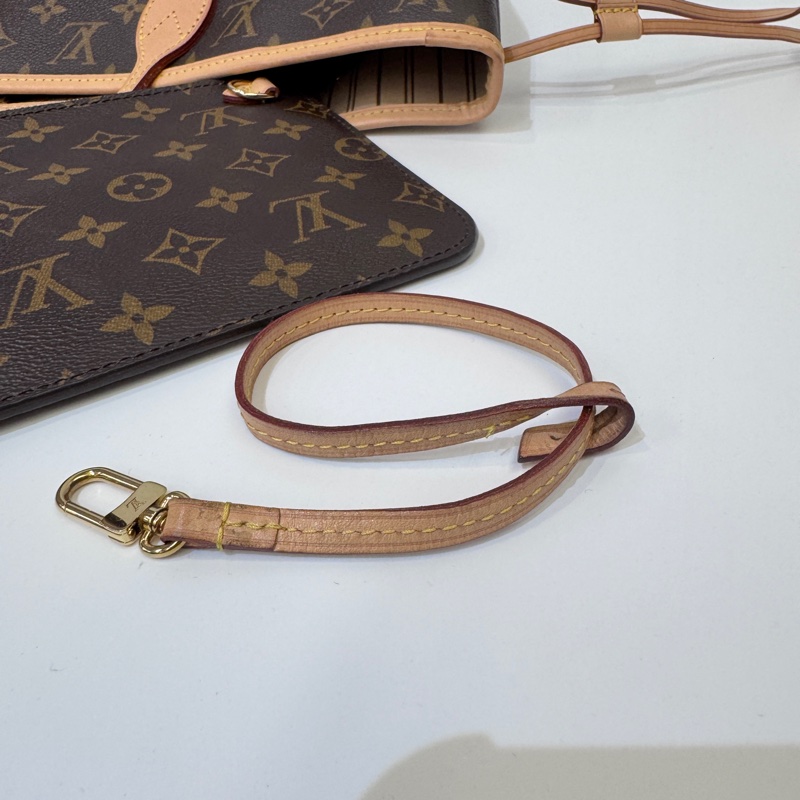 LV Neverfull MM老花手提肩背托特包 晶片款 近全新-17