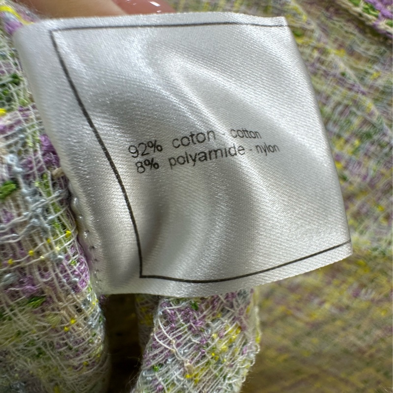 Chanel 香奈兒 粉紅橙色編織四口袋上衣無袖連身裙40碼-4