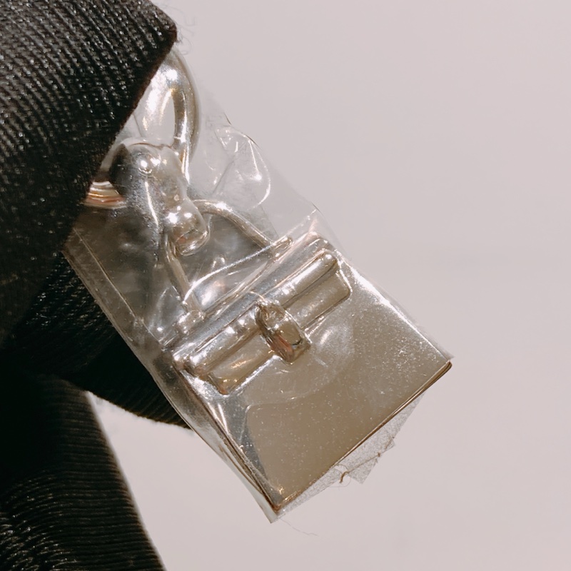 TW4561 HERMES 愛馬仕凱莉系列純銀小絲巾扣AMULETTES KELLY MINI SCARF RING-2