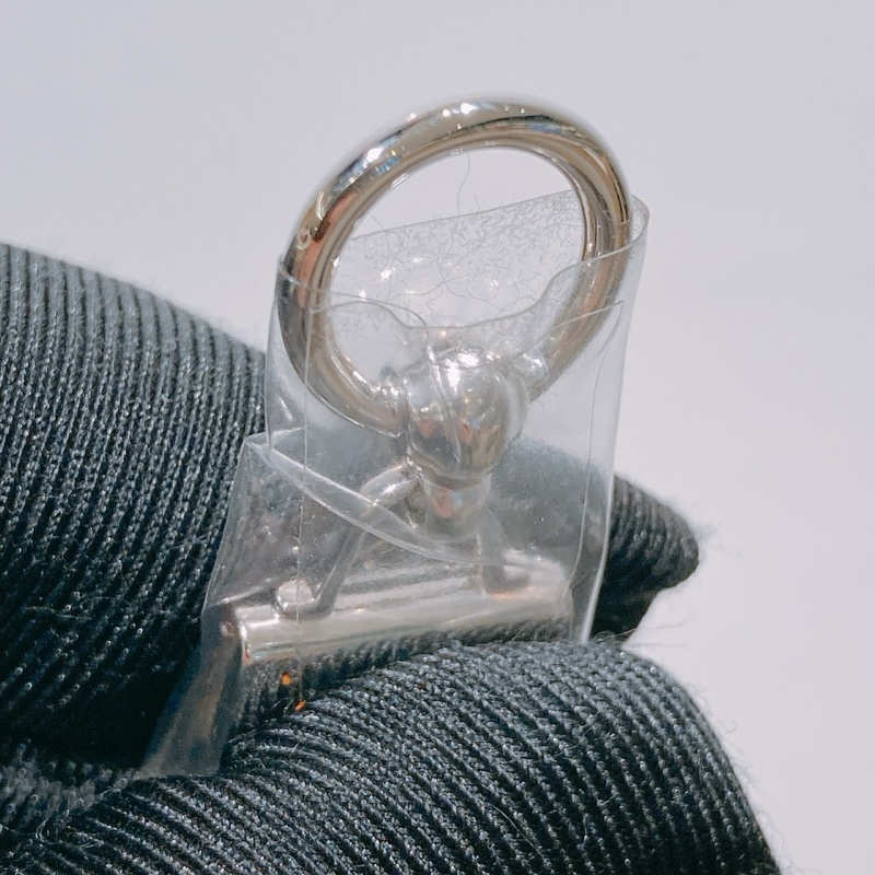 TW4561 HERMES 愛馬仕凱莉系列純銀小絲巾扣AMULETTES KELLY MINI SCARF RING-6