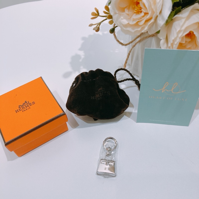 TW4561 HERMES 愛馬仕凱莉系列純銀小絲巾扣AMULETTES KELLY MINI SCARF RING-9