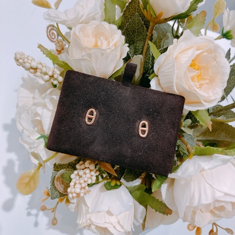 TW4652 HERMES 愛馬仕小號豬鼻系列18K玫瑰金耳環CHAINE D'ANCRE EARRINGS 18K ROSE GOLD