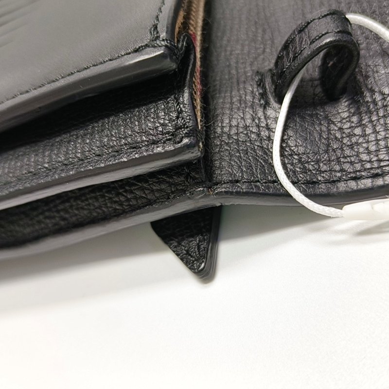 BURBERRY Macken小號黑色牛皮流蘇鏤空單肩包斜挎包手拿包 金色五金 可拆卸肩帶-9