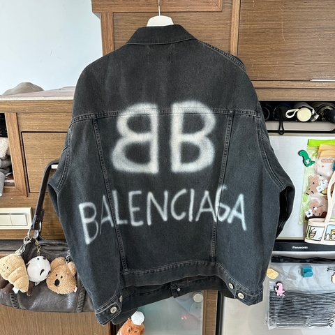巴黎世家 Balenciaga 做舊 bb 牛仔外套 夾克