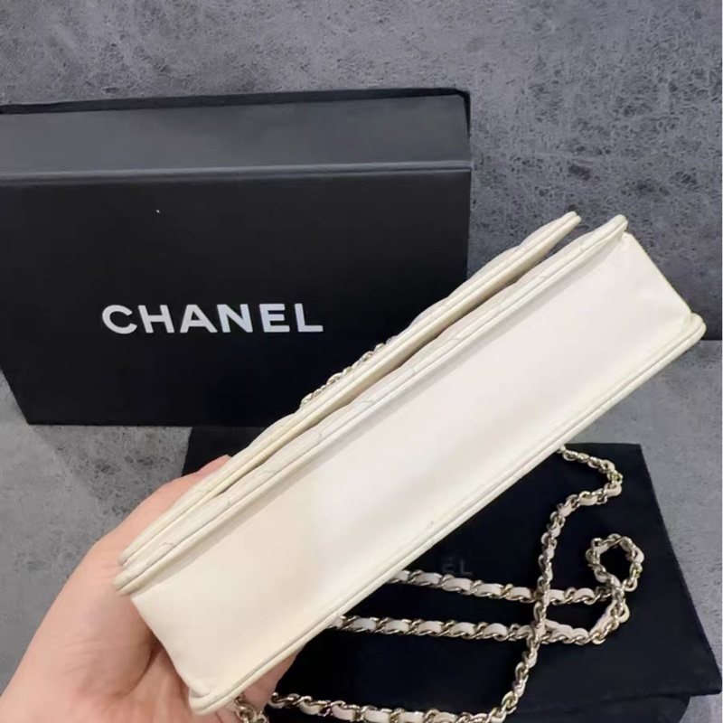 【Chanel檢漏✨ 全網最低價！】Chanel WOC 白色 大logo仙氣飄飄-2