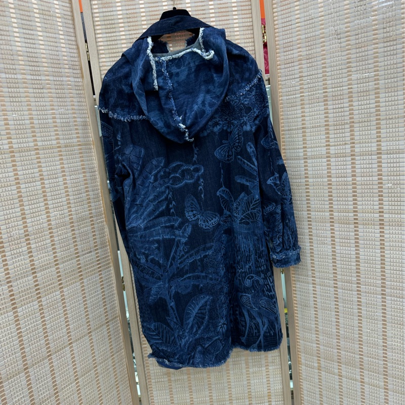 Dior迪奧 走秀款經典叢林系列牛仔洋裝 38碼-1