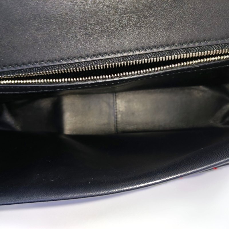 BALENCIAGA BB黑色牛皮壓紋絎縫單肩包手提包斜挎包 9.8新-6