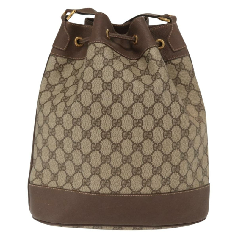 【日本直送】GUCCI GG Supreme Web Sherry Line 手提包 PVC 米色 金色 164 02 085 正品 158997-1