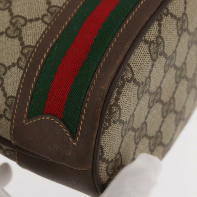 【日本直送】GUCCI GG Supreme Web Sherry Line 手提包 PVC 米色 金色 164 02 085 正品 158997-8