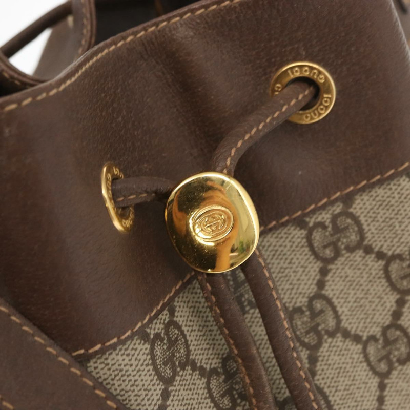 【日本直送】GUCCI GG Supreme Web Sherry Line 手提包 PVC 米色 金色 164 02 085 正品 158997-9