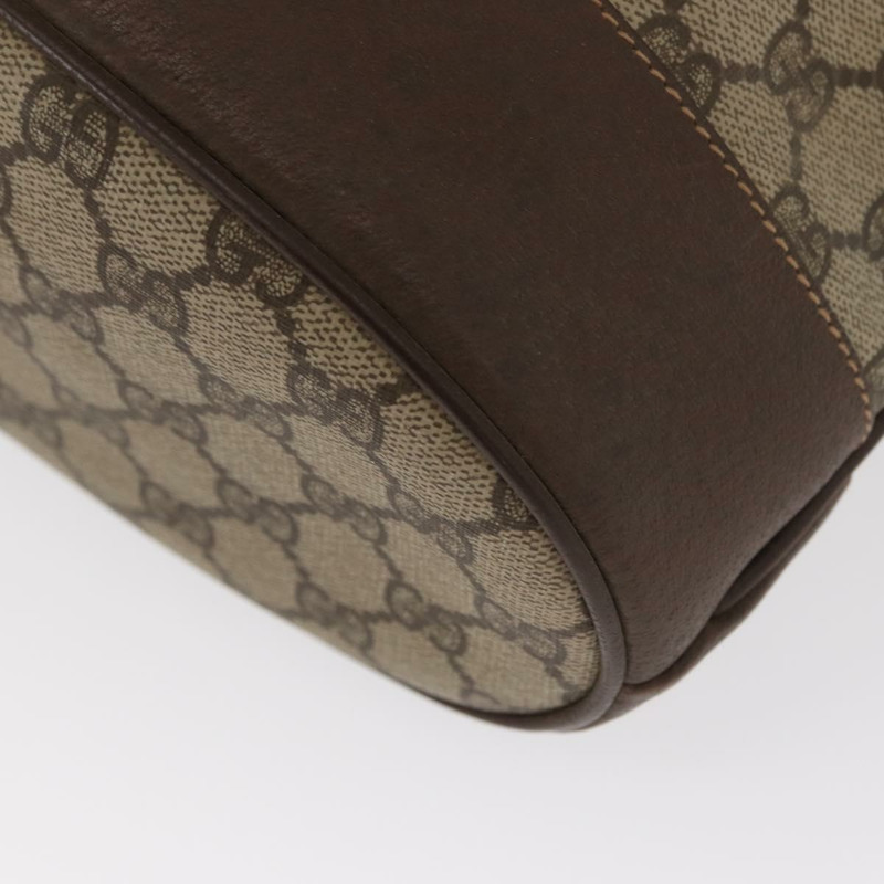 【日本直送】GUCCI GG Supreme Web Sherry Line 手提包 PVC 米色 金色 164 02 085 正品 158997-15