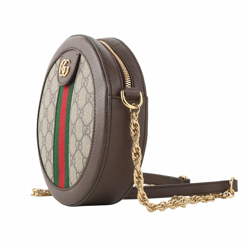 【包稅】GUCCI 550618 GG Supreme Ophidia 迷你 GG 圓形斜背包-1
