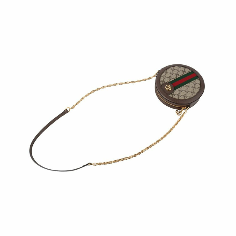 【包稅】GUCCI 550618 GG Supreme Ophidia 迷你 GG 圓形斜背包-3