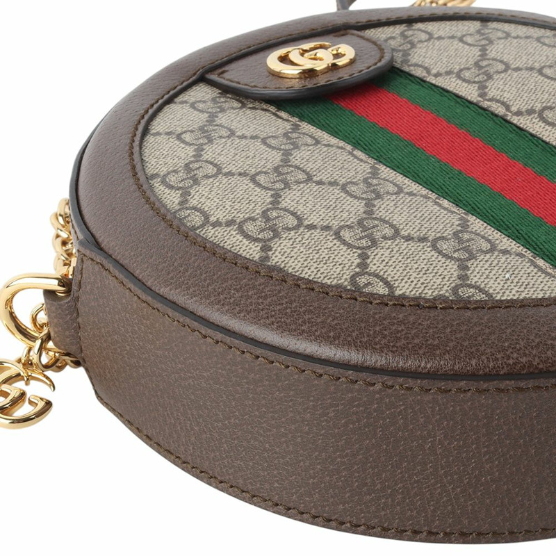 【包稅】GUCCI 550618 GG Supreme Ophidia 迷你 GG 圓形斜背包-4