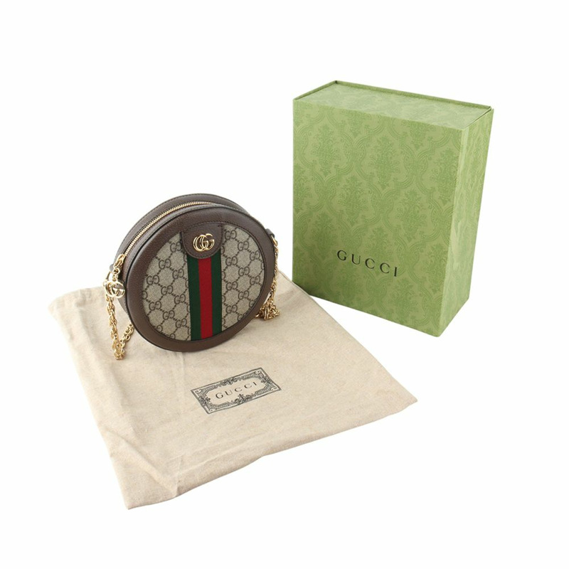 【包稅】GUCCI 550618 GG Supreme Ophidia 迷你 GG 圓形斜背包-7