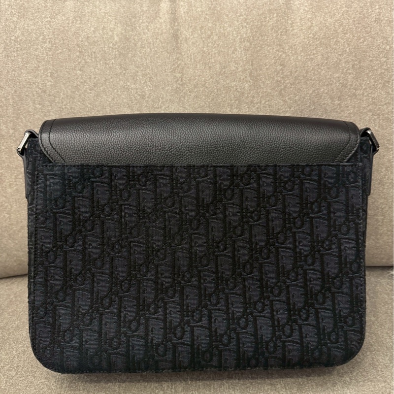 DIOR saddle黑老花郵差包-1