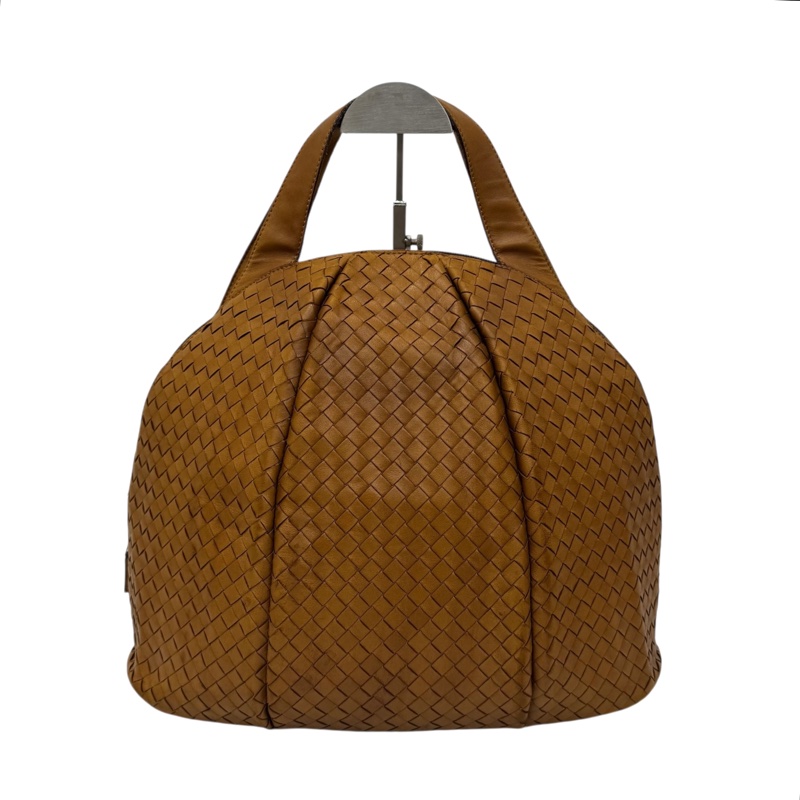 Bottega Veneta 經典棕色 小羊皮 編織包 中古 手提vintage 大容量-8