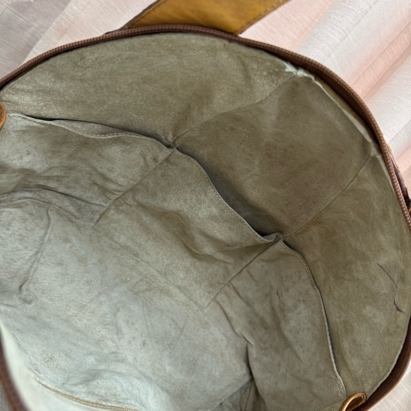 Bottega Veneta 經典棕色 小羊皮 編織包 中古 手提vintage 大容量-21