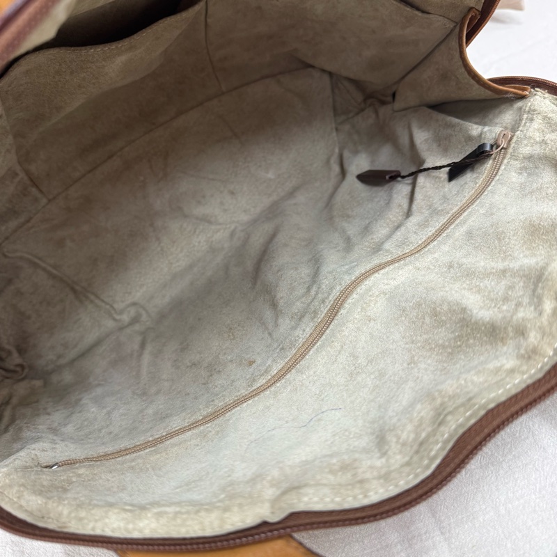 Bottega Veneta 經典棕色 小羊皮 編織包 中古 手提vintage 大容量-22