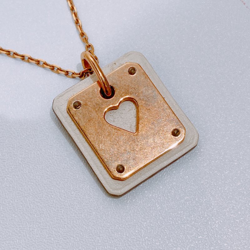TW4655 Hermes 愛馬仕紅心撲克吊飾項鍊 As De Coeur Pendant Necklace-1