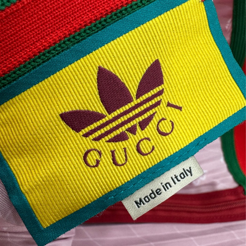Gucci x Adidas聯名 紅色logo棉質百褶半身長裙 42碼-3