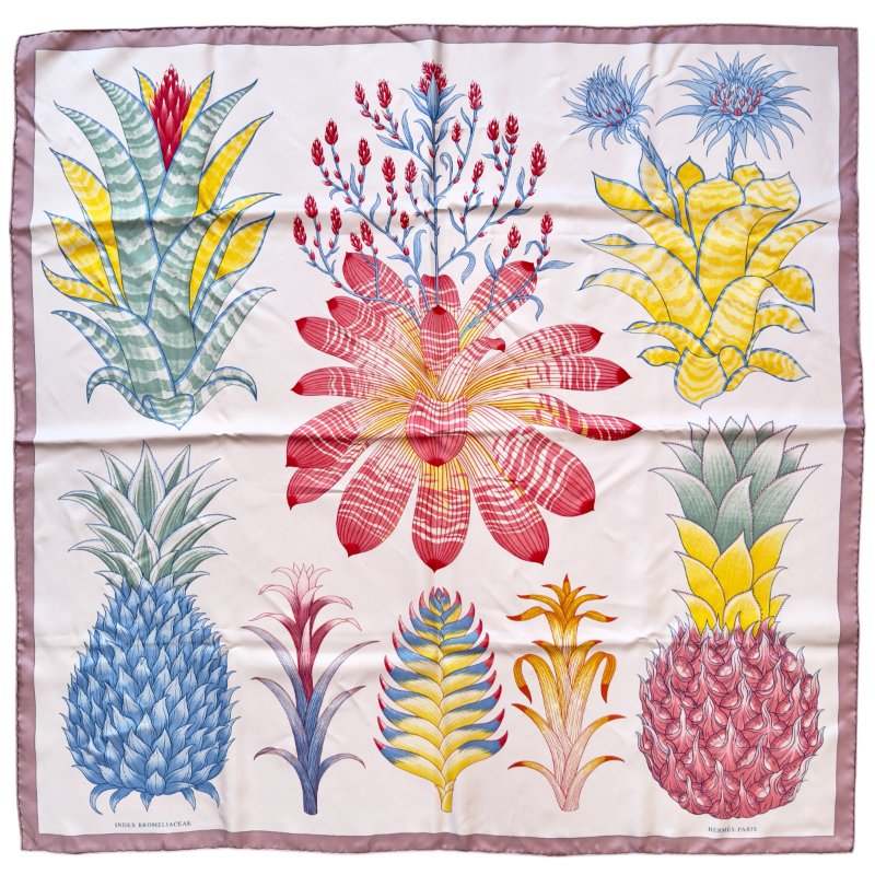 HERMES Index Bromeliaceae scarf 90 絲巾-1