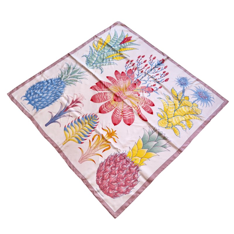 HERMES Index Bromeliaceae scarf 90 絲巾-3