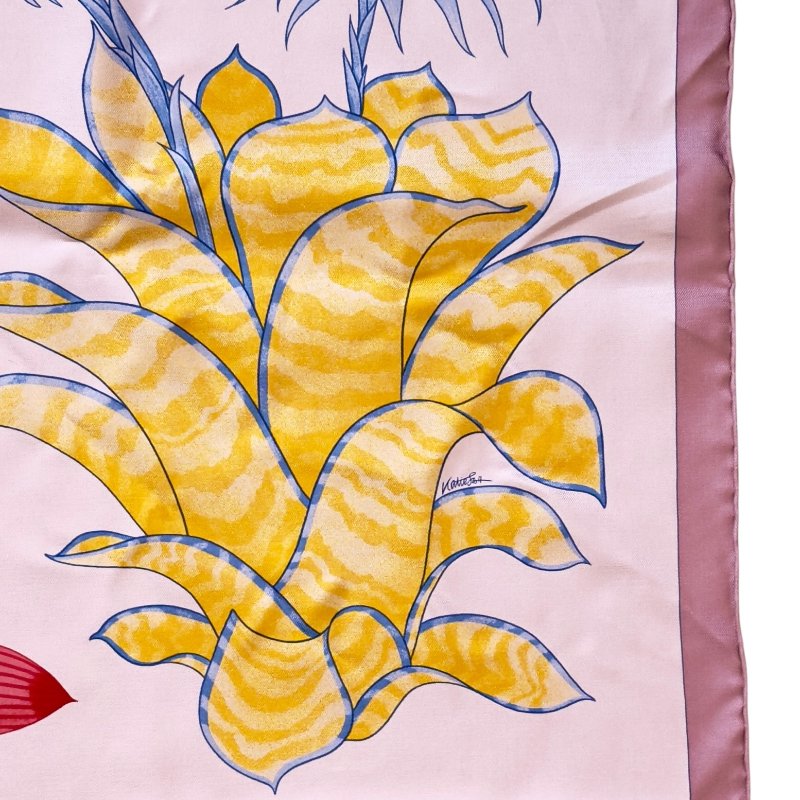 HERMES Index Bromeliaceae scarf 90 絲巾-4
