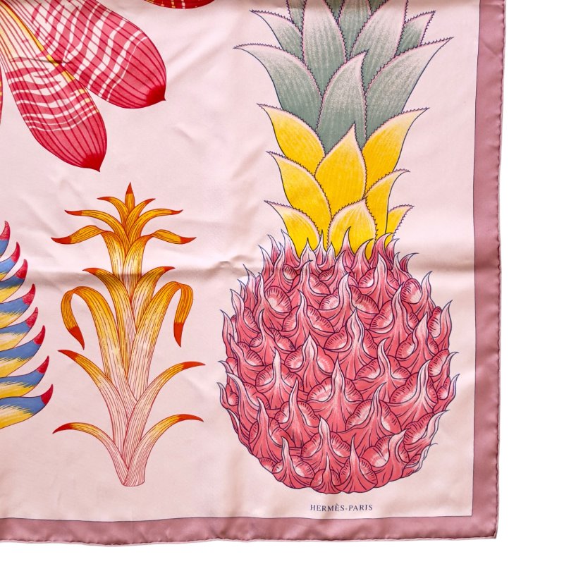 HERMES Index Bromeliaceae scarf 90 絲巾-5