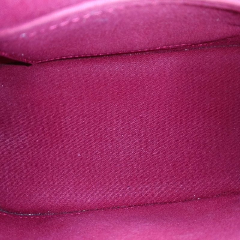 LOUIS VUITTON ALMA BB 紅色漆皮老花壓紋貝殼包單肩包手提包斜挎包 金色五金 可拆卸肩帶-12