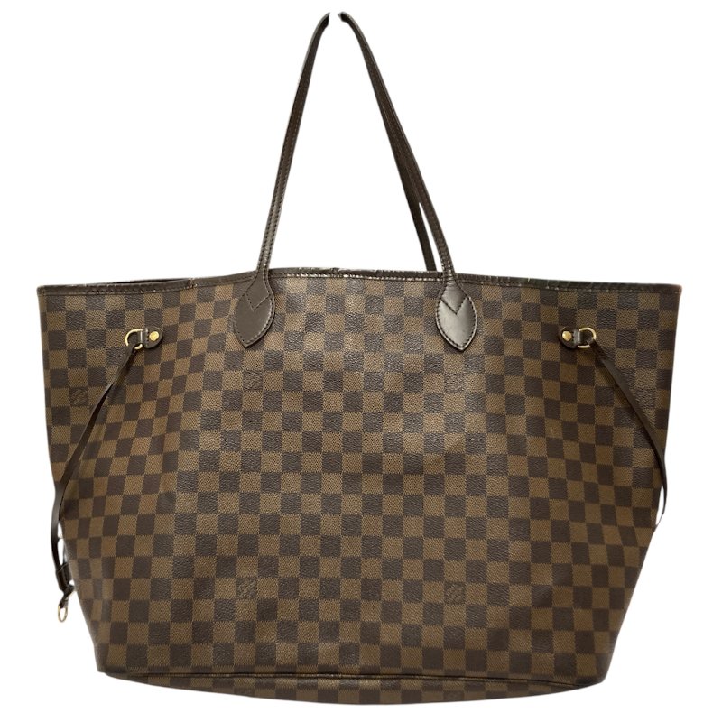 LOUIS VUITTON 路易威登 N40597 NEVERFULL GM 托特包 PVC帆布 棋盤格 棕色 金釦-1