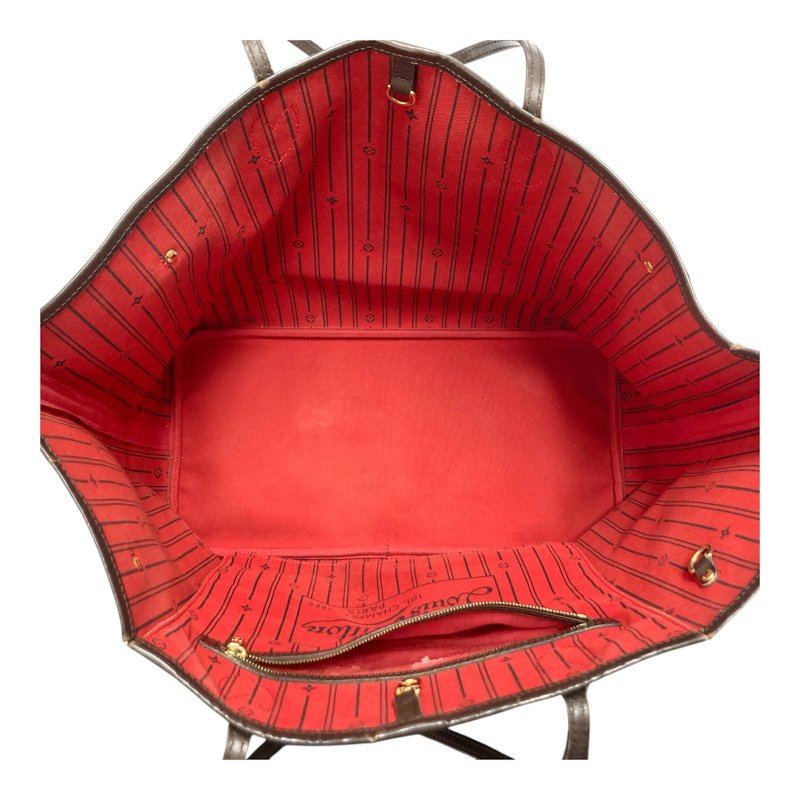 LOUIS VUITTON 路易威登 N40597 NEVERFULL GM 托特包 PVC帆布 棋盤格 棕色 金釦-9