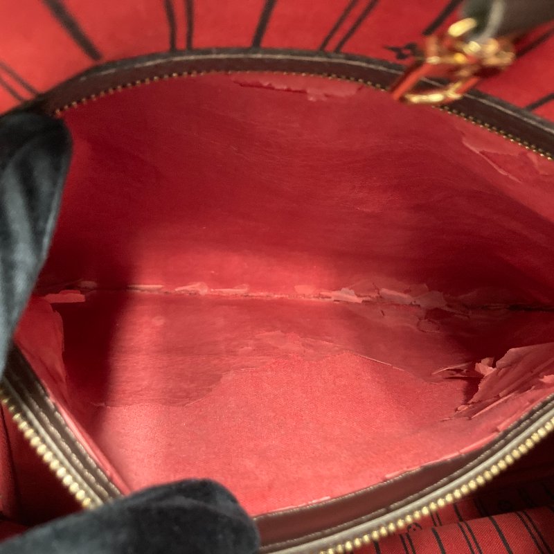 LOUIS VUITTON 路易威登 N40597 NEVERFULL GM 托特包 PVC帆布 棋盤格 棕色 金釦-10