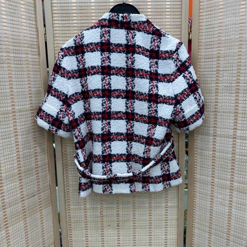 Gucci 短袖格紋外套 近全新42碼-1